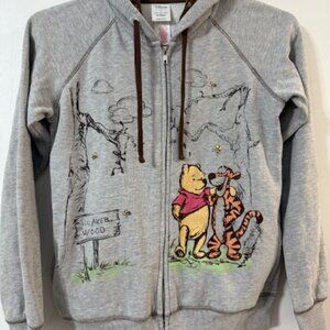 Disney Store Pooh & Friends Full Zip Up Hoodie Jacket - Size: Adult Small